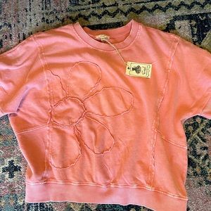 NWT easel cotton/terry short sleeve sweatshirt